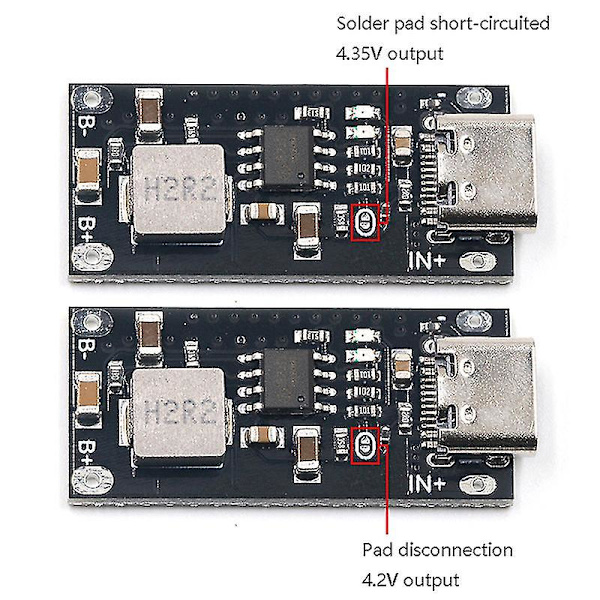 Type-c USB-indgang Høj strøm 5v Polymer Ternary Lithium Batteri Opladningsmodul