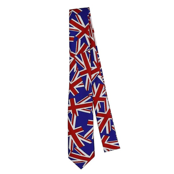 Miesten Union Jack Printed solmio kruunauskoristesolmio solmio juhlajuhliin