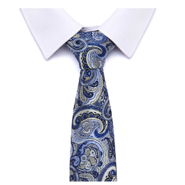 Slips til mænd 6 stk sæt med firkantet manchetknap og slipseklips til bryllup og forretning（22）