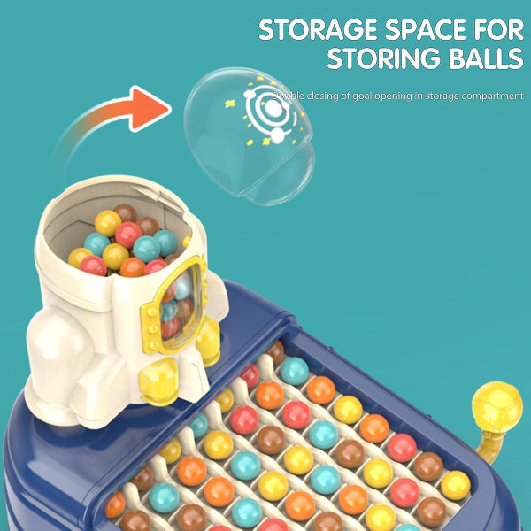 Børneraketfarveboldelimineringslegetøj Forælder-barn interaktivt pædagogisk legetøj (blå)