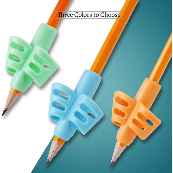 Blyantgrep, skrivehjelp Pennegrep Holdningskorrigering Fingerguide kompatibel med barn, ergonomisk blyantgrep