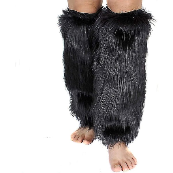 Pelsvarmere for kvinner Sexy Furry Fuzzy Benvarmere Myk støvelmansjettdeksel