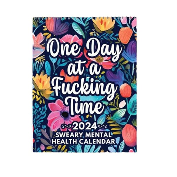 Mental Health Calendar 2024 Funny Sweary-kalender med Sweary-bekræftelser