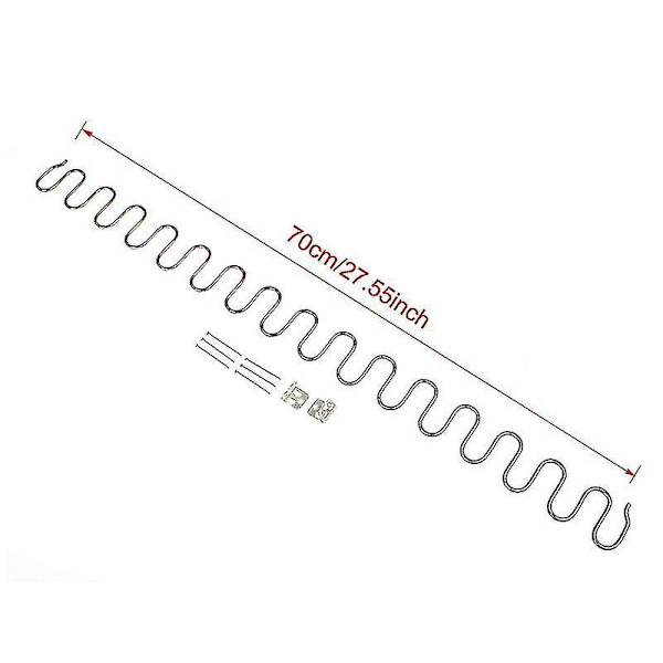 Reservedele til sofasædefjedre, møbelfjedre med clips, 45cm 50cm 60cm 65cm 70cm lange Ressort Hardware
