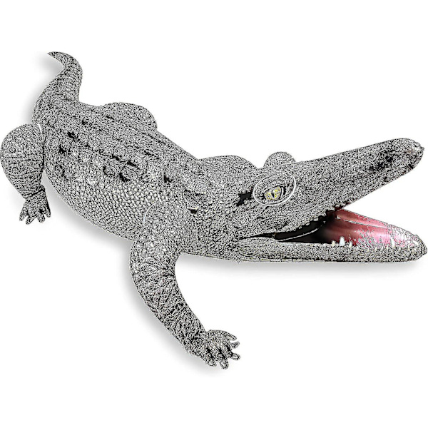 Realistisk oppustelig alligatorlegetøj, perfekt til sumpfestdekorationer, krokodillepranks til voksne børn, til pool, dam, have og terrasse