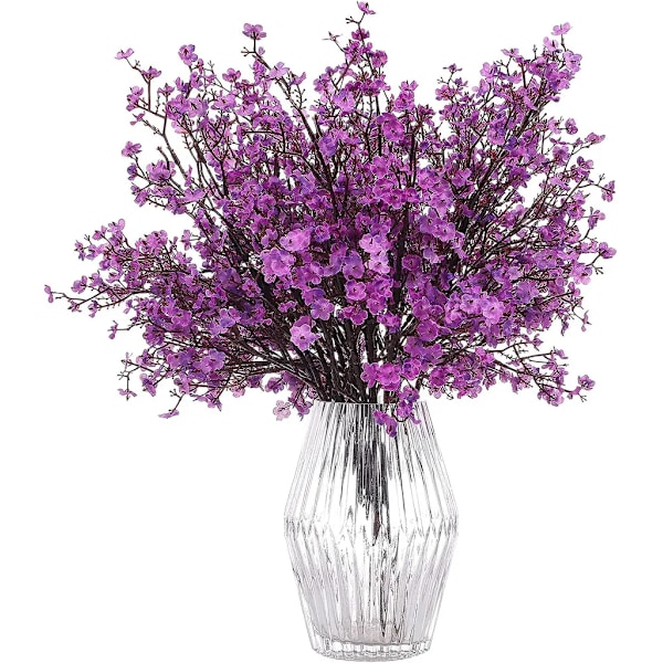 Konstgjorda blommor som riktiga, för bröllop rum hem hotell fest dekoration, lila