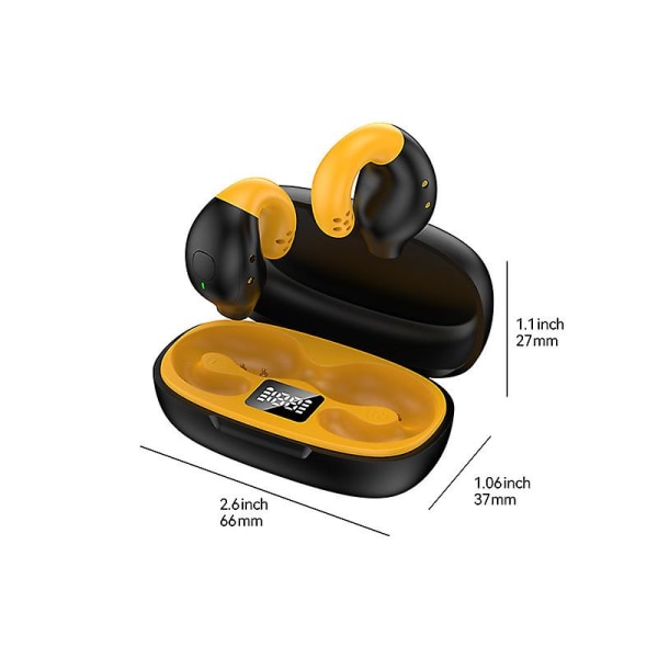 Korvaliitin Bluetooth kuulokemikrofoni Ultrapitkä akunkesto Kolmen todellisen digitaalisen näytön kohinanvaimennus langattomat urheilukuulokkeet (valkoinen)