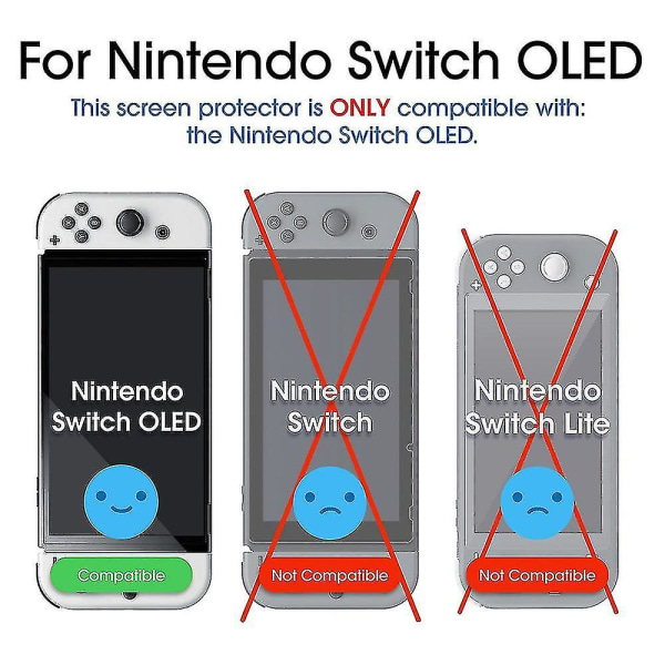 3kpl/ set Näytönsuoja Hd Kirkas Naarmuuntumaton Cover lasisuojus Nintendo Switch Oledille