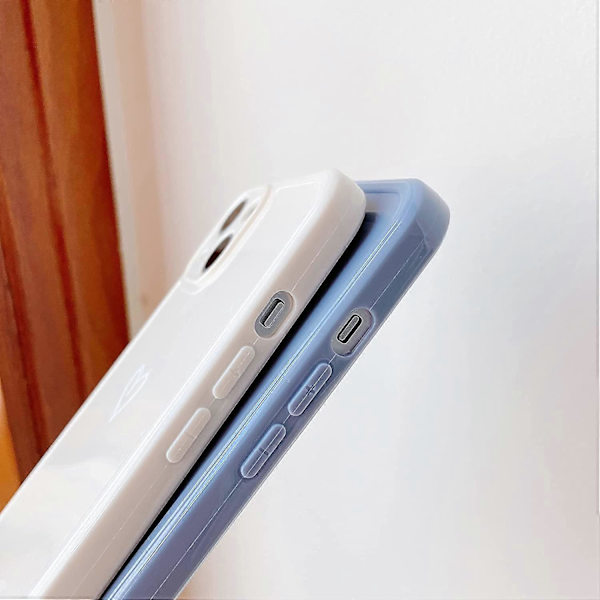 TPU-fodral för iPhone 13, Blank Mjuk Smalt Bakfodral med Enkelt Hjärtmönster, Lätt Skyddande Bumper Cover för iPhone 13 (6,1 tum) - Beige