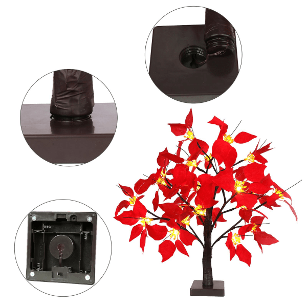 Julegaver Trælys Simulering Blomster Pynt Jul 50*13*13cm 50cm Kreativ LED 1PC Til boligdekoration