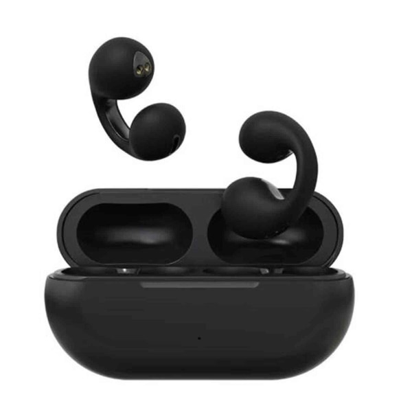 Trådløse øreklips bein vanntette Bluetooth-øretelefoner for sport, ringer (svart)