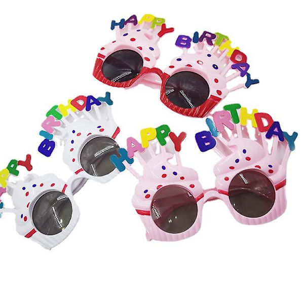 Set med 3 Partyglas för Vuxna, Plast, Roliga Glasögon, Utan Receptlinser, Solglasögon, Dålig Smak Fest, Temafest, Karneval