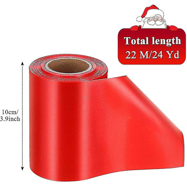 Rött band för presentinslagning (10 cm 22 m)