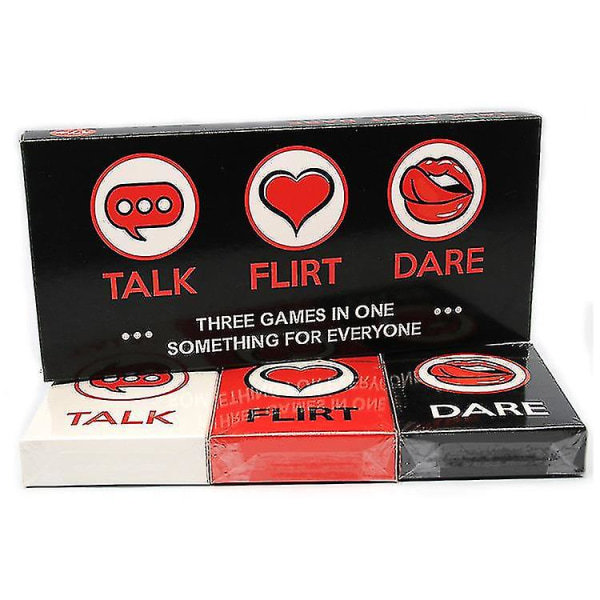 Par romantisk kortspil Spilkortspil Talk eller flirt eller turde kort 3 spil Kortspil Dejlig gave til par Voksen sexspil