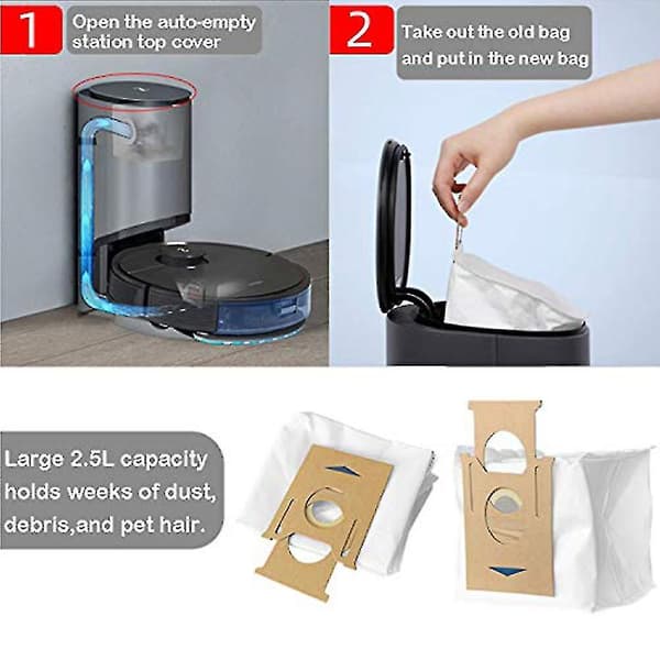 11 Dammsugarpåsar för Ecovacs Deebot T8 T9 Aivi Max, N8 Pro +