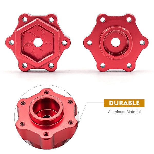 Hex-omvandlare Hex-huvudkoppling breddad på ena sidan 5mm 2st Ersättning för LOSI 1/8 LMT SOLID AXLE 4WD RC-bil
