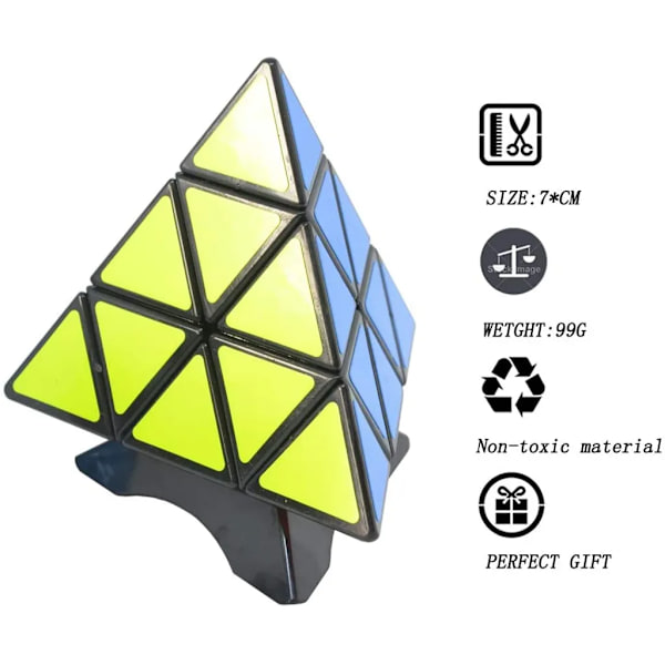 Rubiks kub pyramid 3x3 pyramid speed Rubiks kub 3x3 pussel Rubiks kub leksak svart