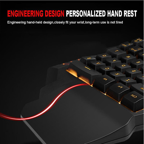 Enhands Mekaniskt Gamingtangentbord, 35 Tangenter Enhands Mekaniskt Mini Gamingtangentbord Bakgrundsbelyst-färg Blandad Färg Multimedia