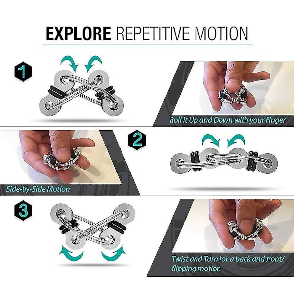 Flippy Chain Fidget Leksak, Oändlig Flip Chain Avstressare Stressreducerare Kreativ Stressreducerare Kedjeleksak
