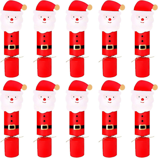 10 st Jultomten Julkakoraskar Julgodisask Keksaskar För Barn Röda Julgodisaskar Presentaskar DIY Festfavorit Presentask