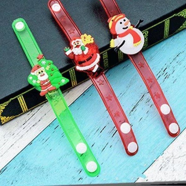 Christmas Light Up armbånd 6 stiler Christmas Light Up armbånd leketøy for julestrømpestoppere og julefestfavoritter