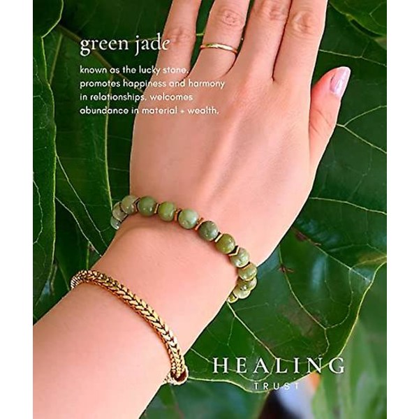 GHYT Green Jade Armband Herr Dam Entreprenör Business Luck, Money Attraction Chakra Armband, Dam Pärlor Armband, Maximal Money Wealth Abundan