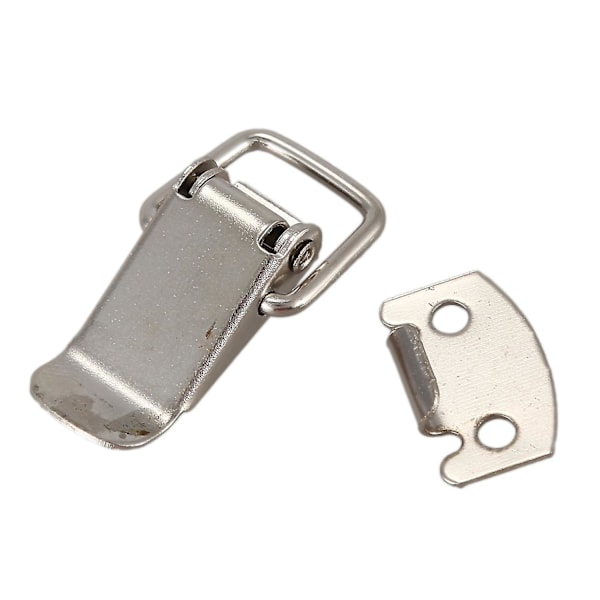 Silver Tone Metal Toggle Draw Latch Straight Loop Catch 1.6\"（silver）