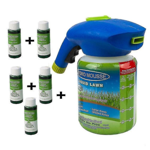 Nurmikkoruiskun siemennestemäinen Hydro-kylvöjärjestelmä Mousse kotitalouksien ruohonhoitoaine Ilmainen toimitus (1 pullo 5 nestettä)