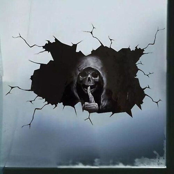 GHYT Car Truck Window Evil Skull Sticker Badge Skremmende skjelettdekal Vinylgrafikk, 1 stk-L/30x40 cm