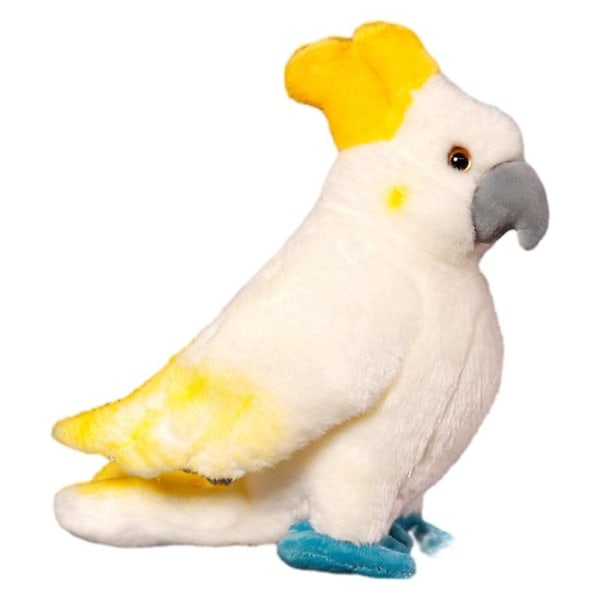Simuleringsfarve Papegøje Plys Legetøj Papegøjedukke Farvedukke Dukke Børnegave（hvid papegøje）