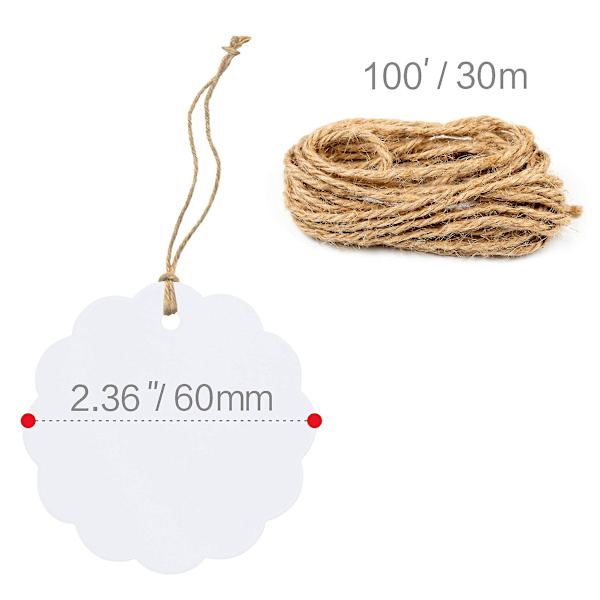 Presentpapperslappar, 100 st Kraftpapper Skalformade Etiketter, Prislappar, Märkningslappar, För DIY-Hantverk Presentinslagning