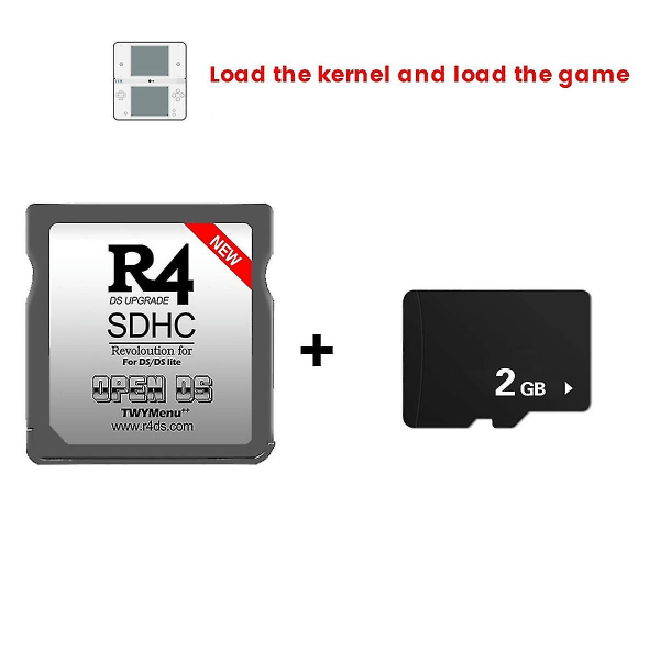 R4 Card SDHC Burning Card Nytt OpenDS TWYMenu++ Dual Core för / Lite Flash-kort (mörkgrått)