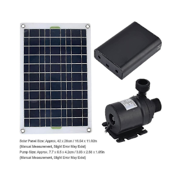 50w solcellsdriven vattenpump 800l/h solcellsfontänpump Dc12v för familjeträdgårdens vattenfontän Irriga
