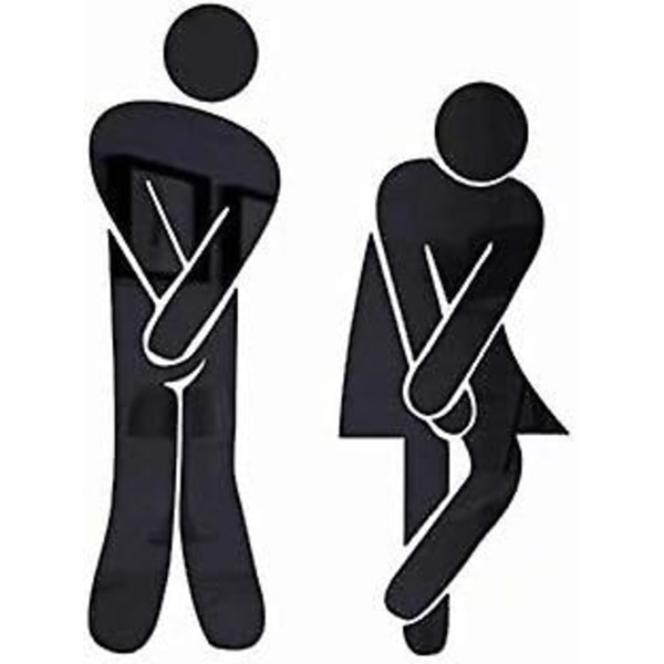 Väggdekaler Heminredning Vardagsrum Fjäder Söt Man Kvinna Toalett WC Toalett Akryl Dekal Familj DIY Dekoration
