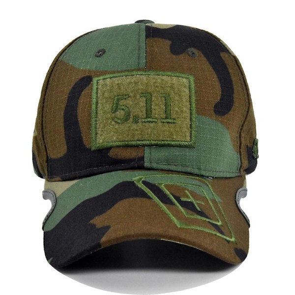 Kamuflasje Cap 511 Brodert Baseball Cap Army Kamuflasje Utendørs Taktisk Jungle Hat 5.11 Borrelås Militær Cap