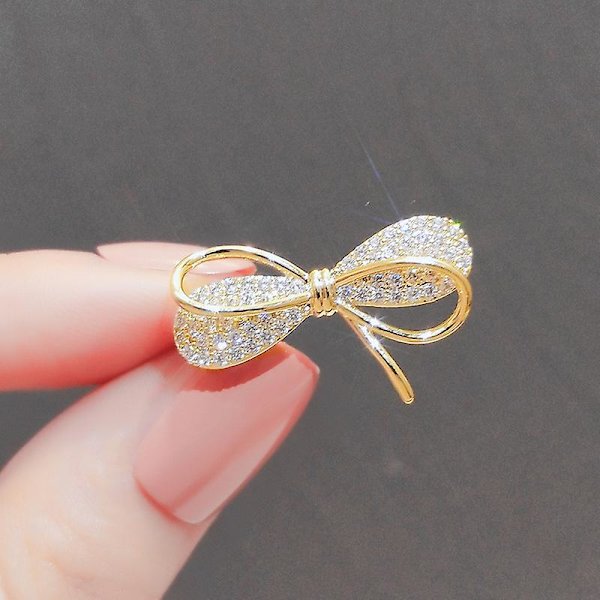 Söta rosett broscher för kvinnor mode personlighet elegant lyx accessoarer fest bröllop gåvor krage spänne stift