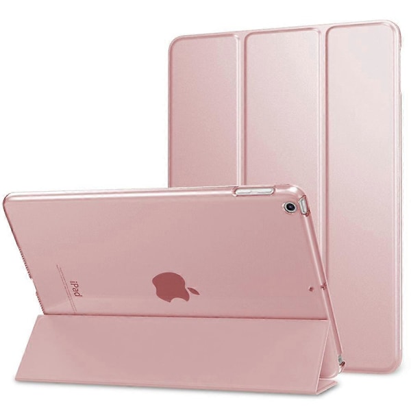 Ultra Slim Smart Case med Gummierad Flexibel TPU Bakskydd, Automatisk Sömn/Vakna och Visnings/Skriv Stativ för iPad Mini 5 - Allt roséguld