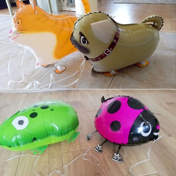 Söta Gående Djur Helium Ballonger Katt Hund Dinosaurie Luftballonger Födelsedagsfest Dekorationer Barn Vuxen Evenemang Fest Dekoration Ballon (Giraff)