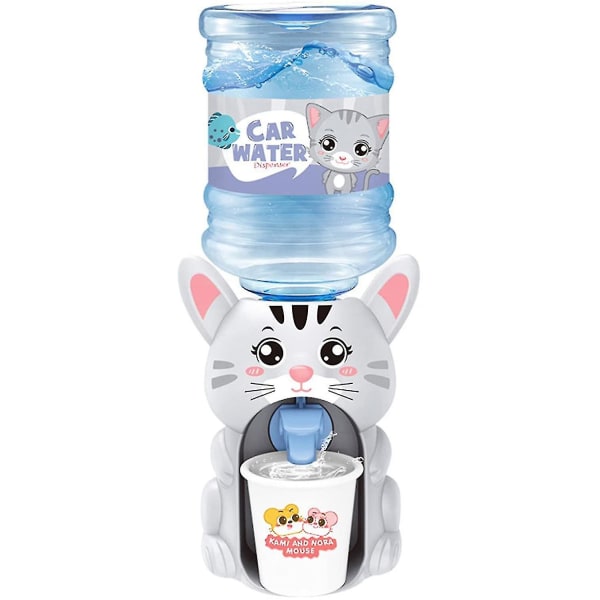 Mini vanddispenser til børn Dejlig tegneserie Piggy Frog Vandmaskine Børn Drikkevand Springvand Legetøj til børn (kat)