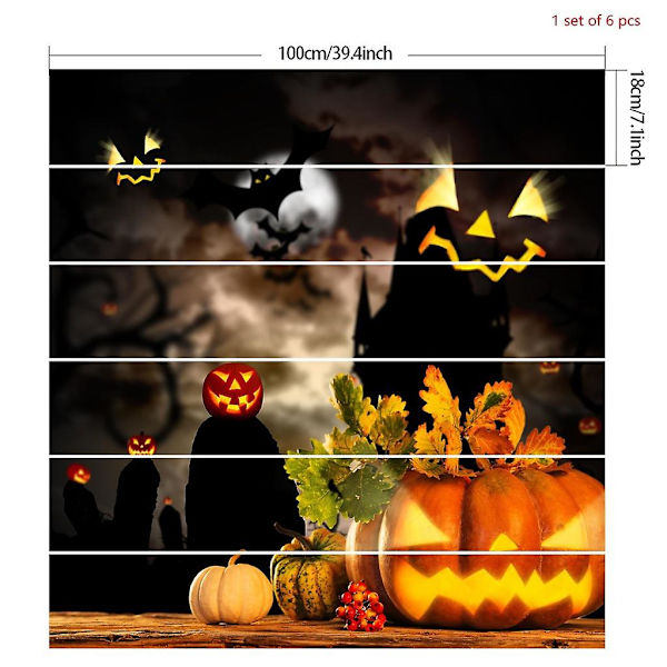 Halloween-trappdekaler sovrum vardagsrum tapet