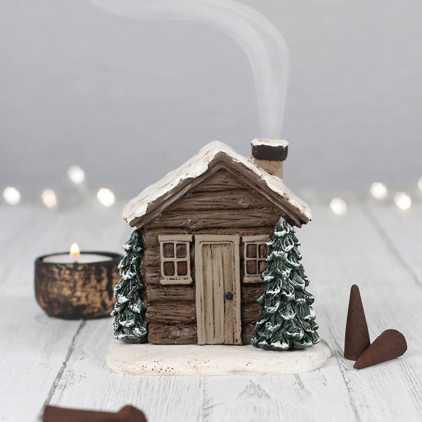 Bjælkehytte Røgelseskeglebrænder Dejlig julegave