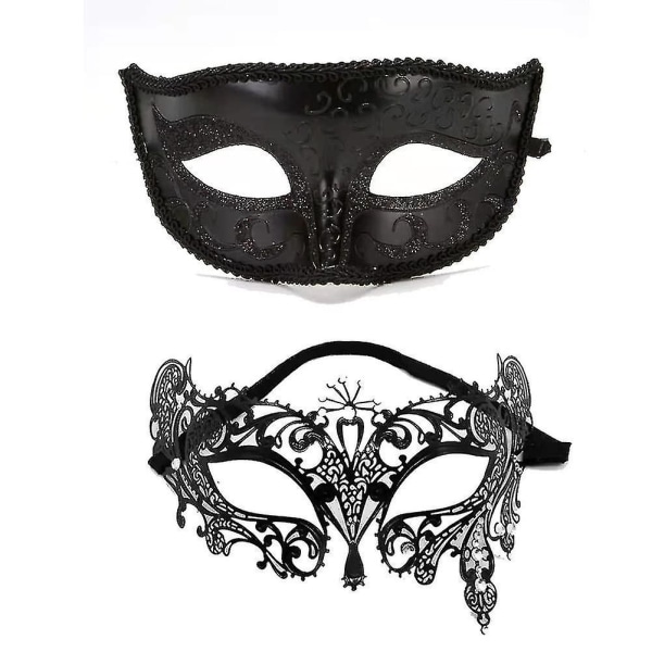 Maskerad venetiansk mask, metallmasker Sexig venetiansk karnevalsmask Maskeradmask