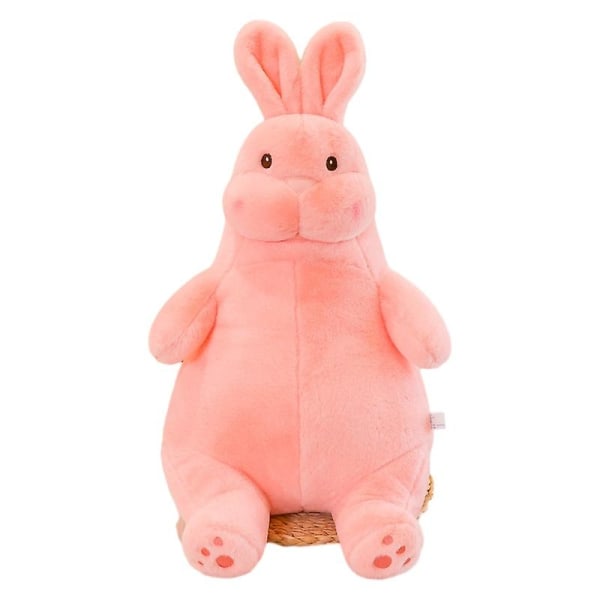 Lata kaninkudde Vit kanindocka Flickor Sov lugnande docka Utrikeshandel plyschleksak（rosa）