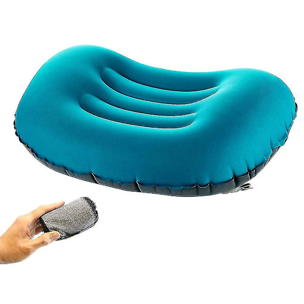 Ultralight Ilmatäytteinen Retkeily- ja Matkatyyny - Puristuva, Kompakti, Mukava, Ergonominen Ilmatäytteinen Tyyny Niskalle ja Lannetuelle Leiriytymisen Aikaan, Hei