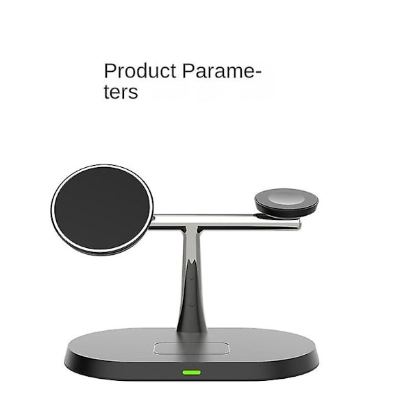 Magnetisk trådløs ladestasjon, 3 i 1 hurtiglader dokkingstasjon kompatibel med Iphone 12/13, pro, Pro Max, Mini, Iwatch 7/6/se/5/4/3/2, Airpods 2/