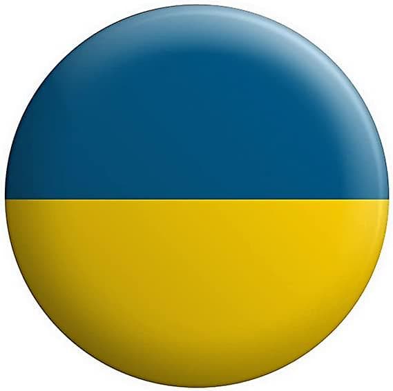 Ukrainsk flagg stor knappnål 2 st