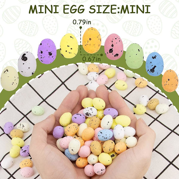 Påskdekorationer Ägg Mini Påsk Flerfärgade Skumägg Diy Påskfest Dekor Förmåner Tillbehör Korgfyllnadsmedel Blandade Färger