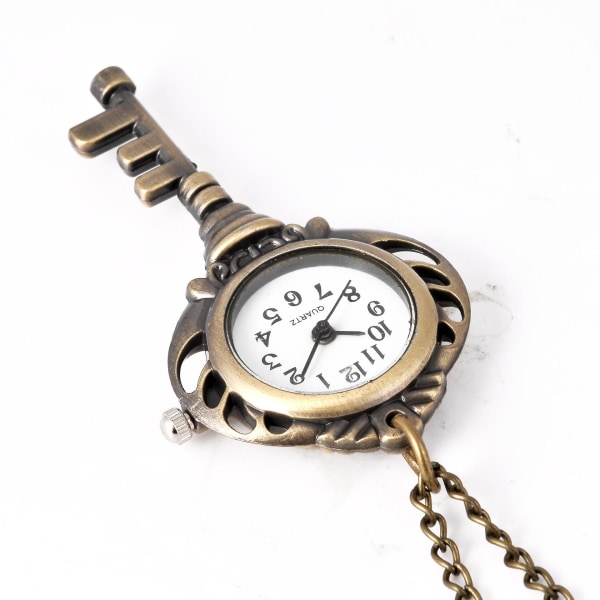 Pieni watch antiikkipronssiriipus avaimen muotoinen watch