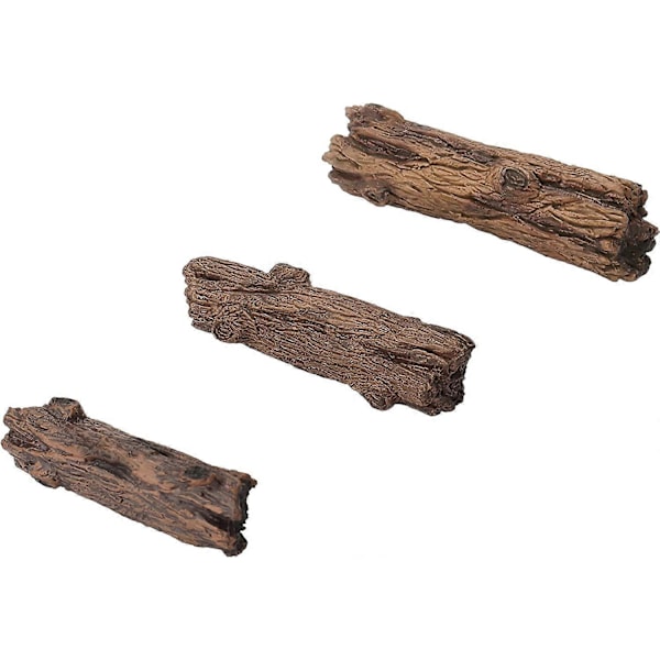 3 st Döda Trädmodeller Sönderfallande Trädstammar Konstgjorda Sönderfallande Stammar Figurer Falska Sönderfallande Stammar för Akvariumväxter Byggnad Järnvägsmodell Diorama