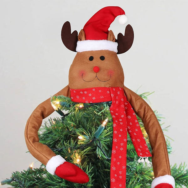 Jultomte Kroppsdekorationer Juljutesäck Julgirlang Dekorationer Jutesäck Poserbara Plyschben För Trädprydnader (i-ren)